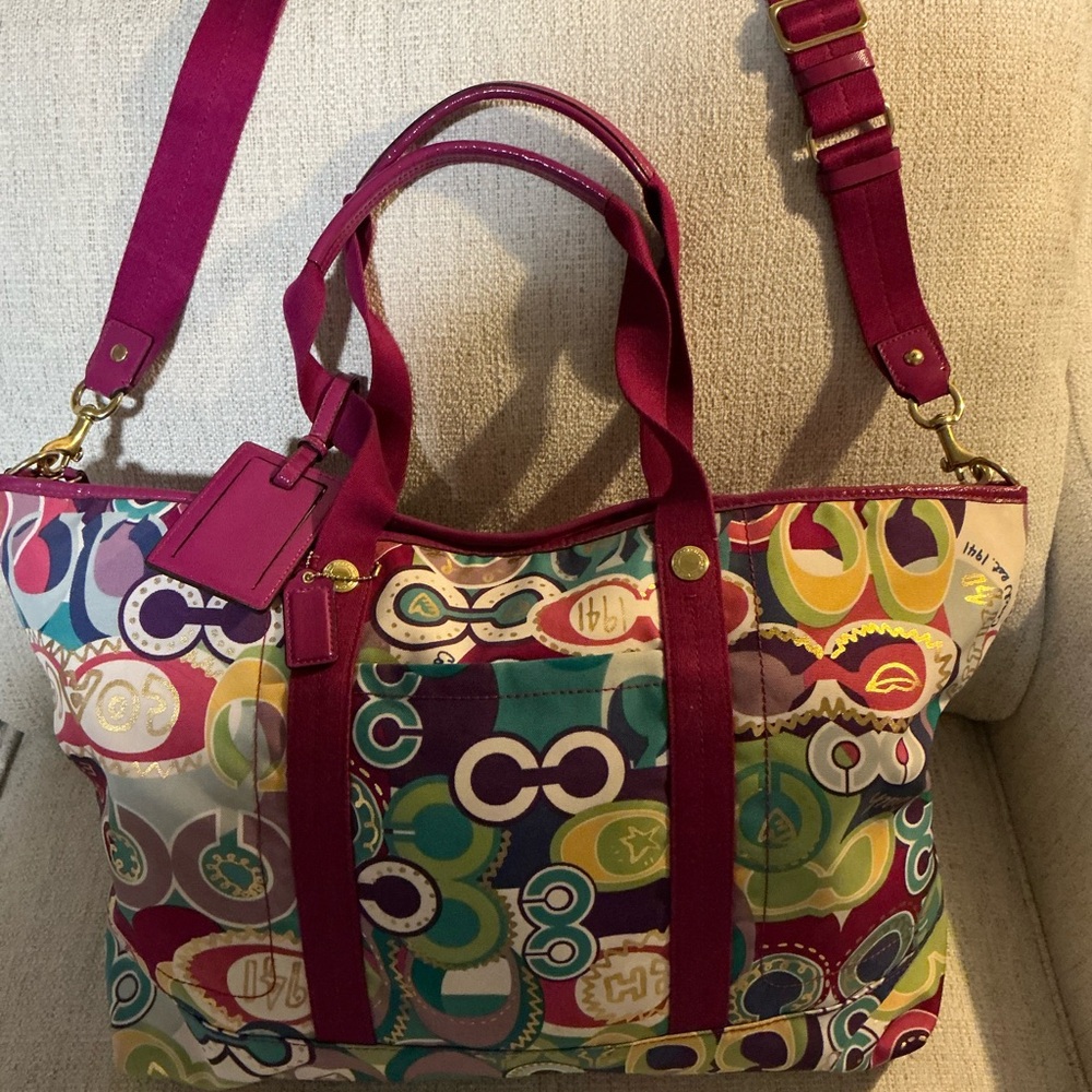 Coach canvas large Women's tote.